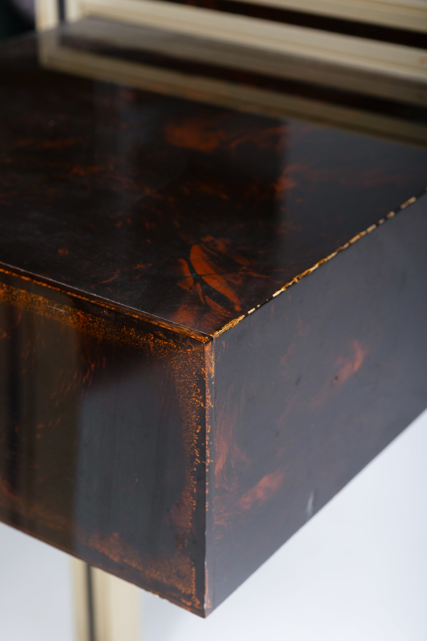 TORTOISE SHELL LUCITE DESK