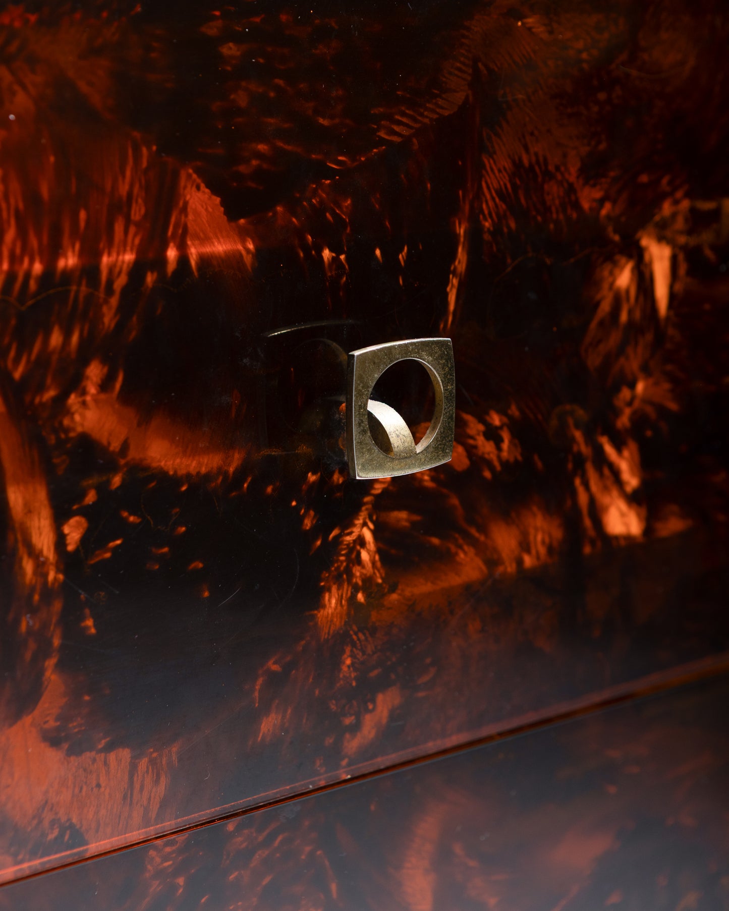 TORTOISE SHELL LUCITE DESK