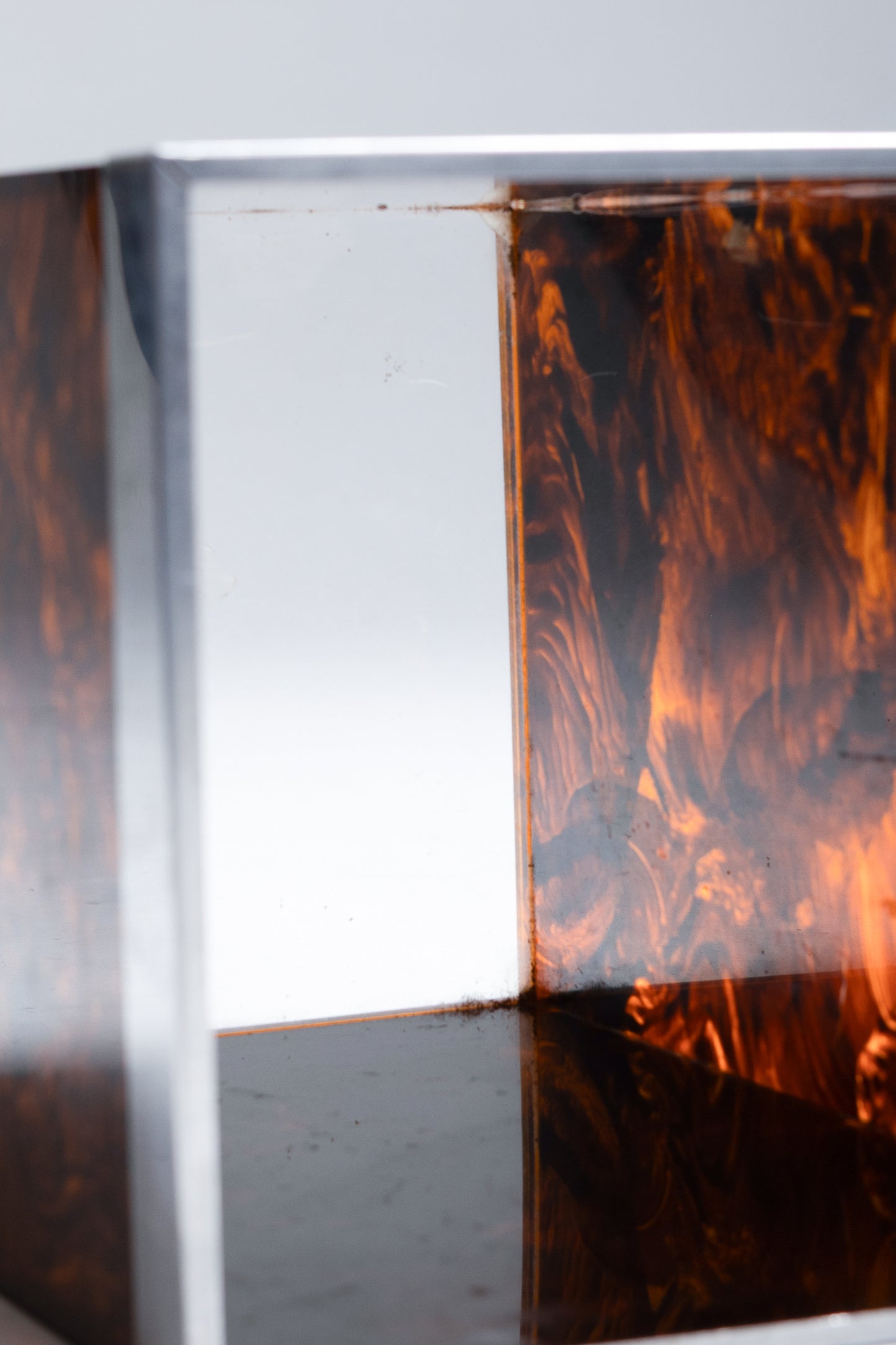 TORTOISE SHELL LUCITE DESK