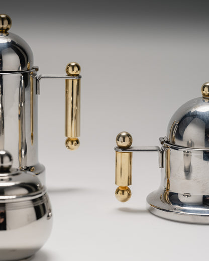 SERVICE A CAFÉ EN INOX, 1980s