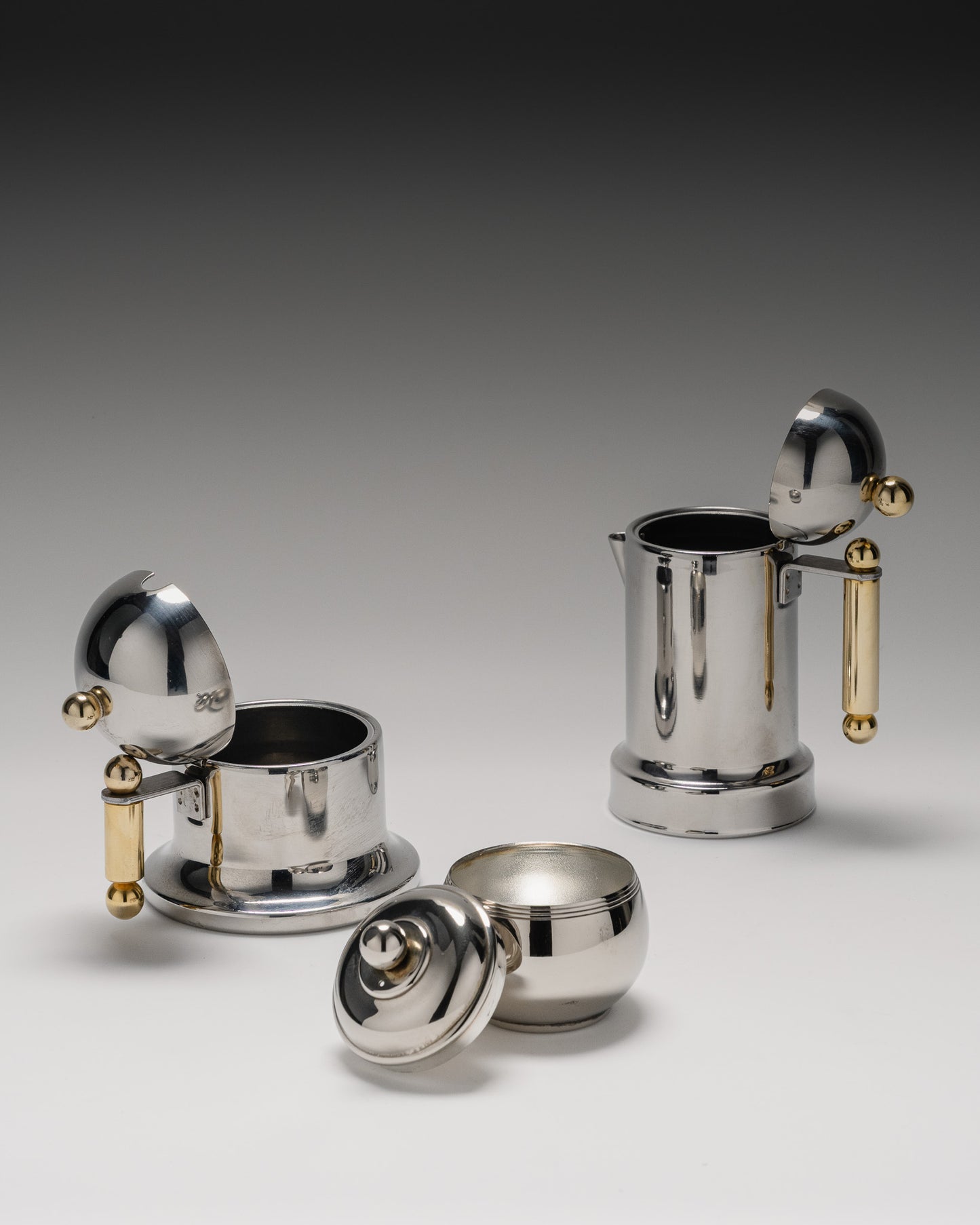 SERVICE A CAFÉ EN INOX, 1980s