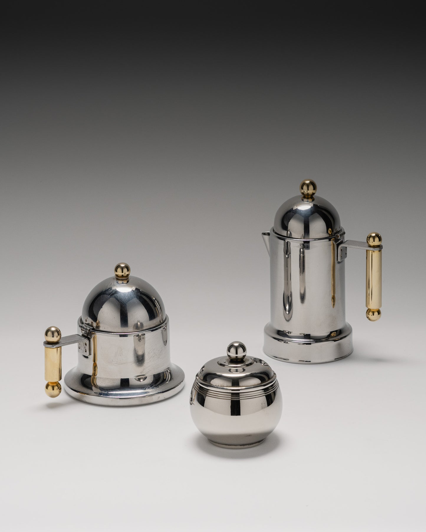 SERVICE A CAFÉ EN INOX, 1980s