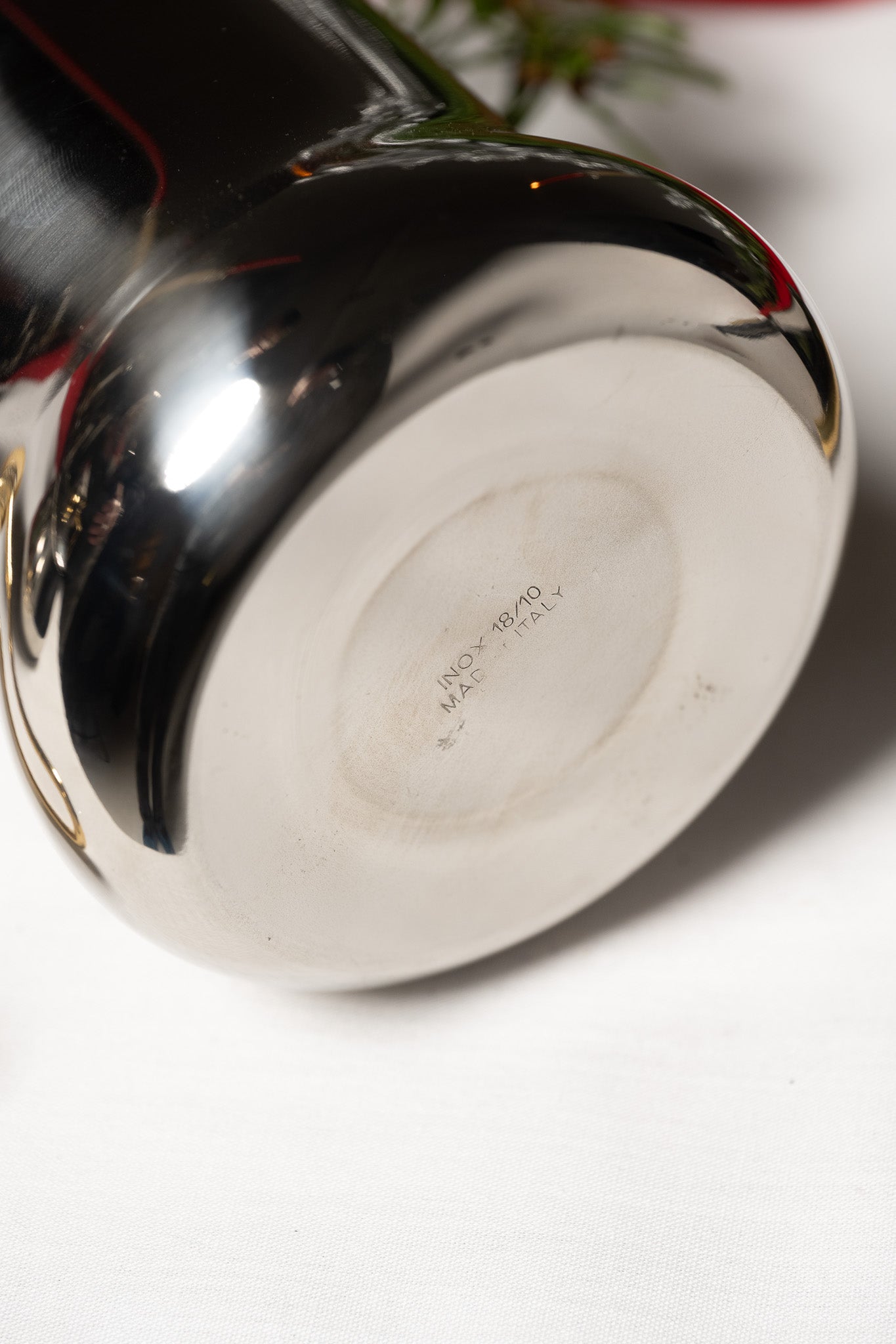 SERVICE À CAFÉ EN INOX ET LAITON, ITALIE, 1980s