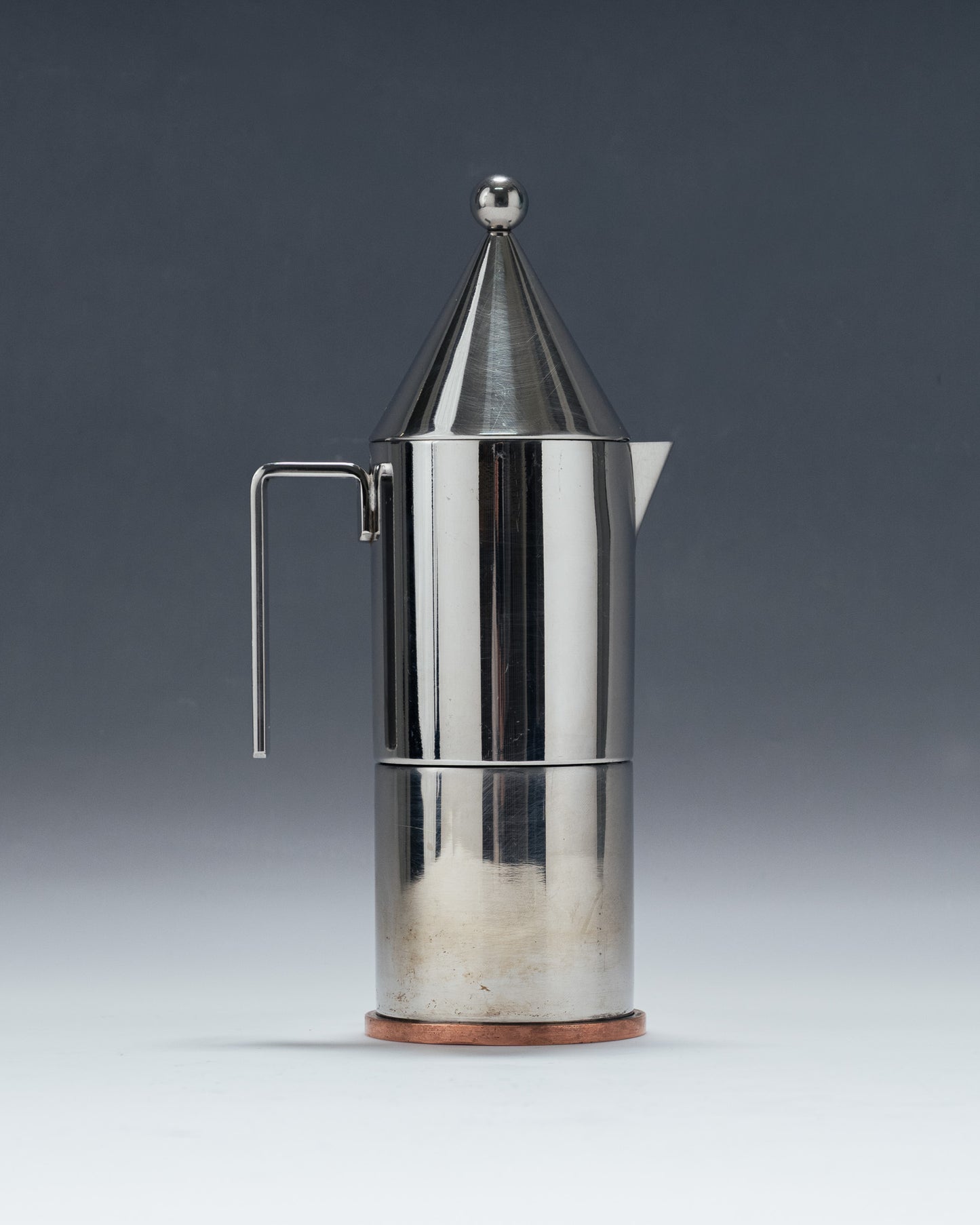 CAFETIÈRE EN MÉTAL LA CONICA, ALDO ROSSI, ALESSI, 1980s