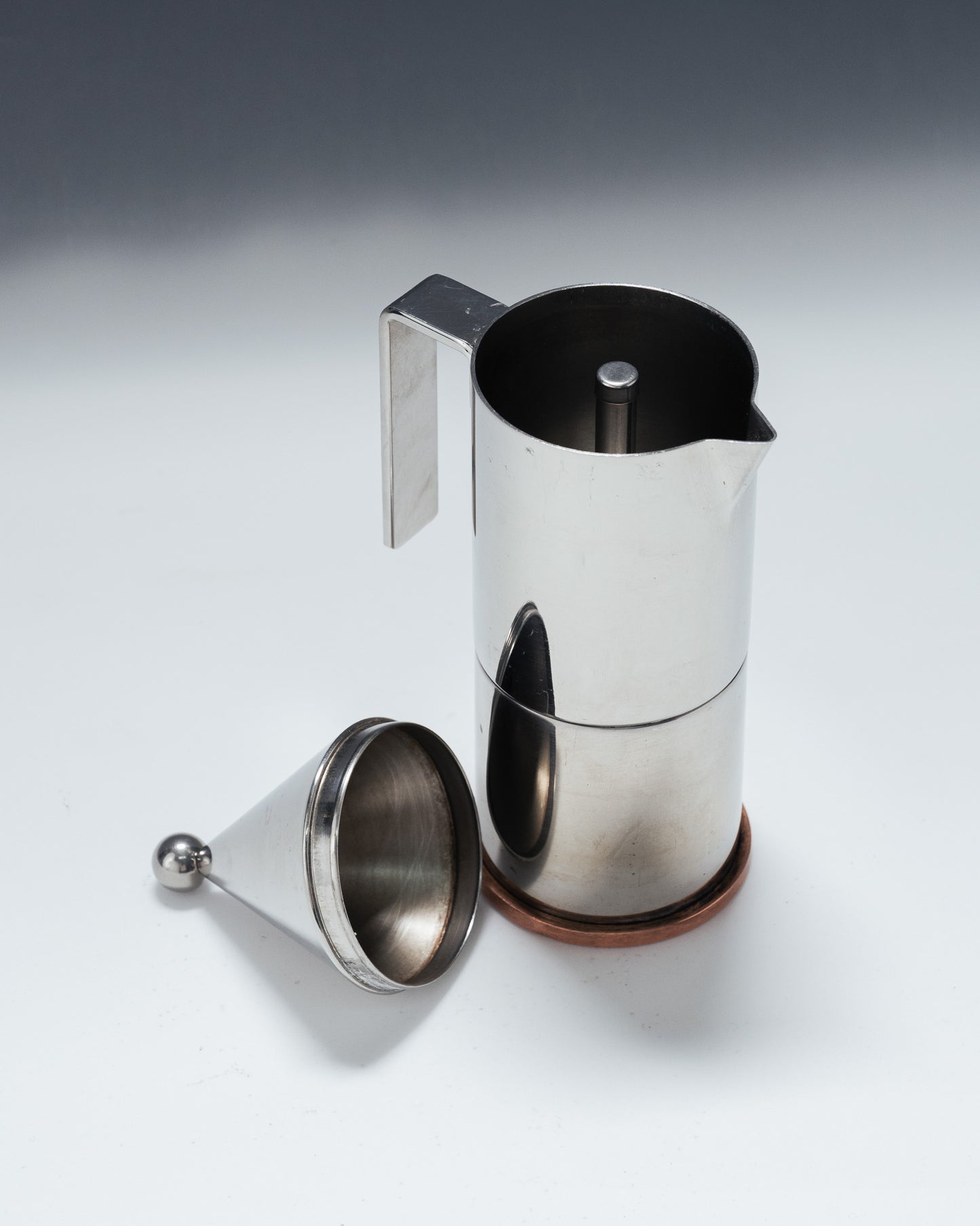 CAFETIÈRE EN MÉTAL LA CONICA, ALDO ROSSI, ALESSI, 1980s