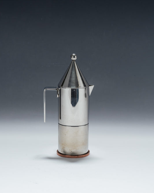 METAL COFFEE MAKER LA CONICA, ALDO ROSSI, ALESSI, 1980s
