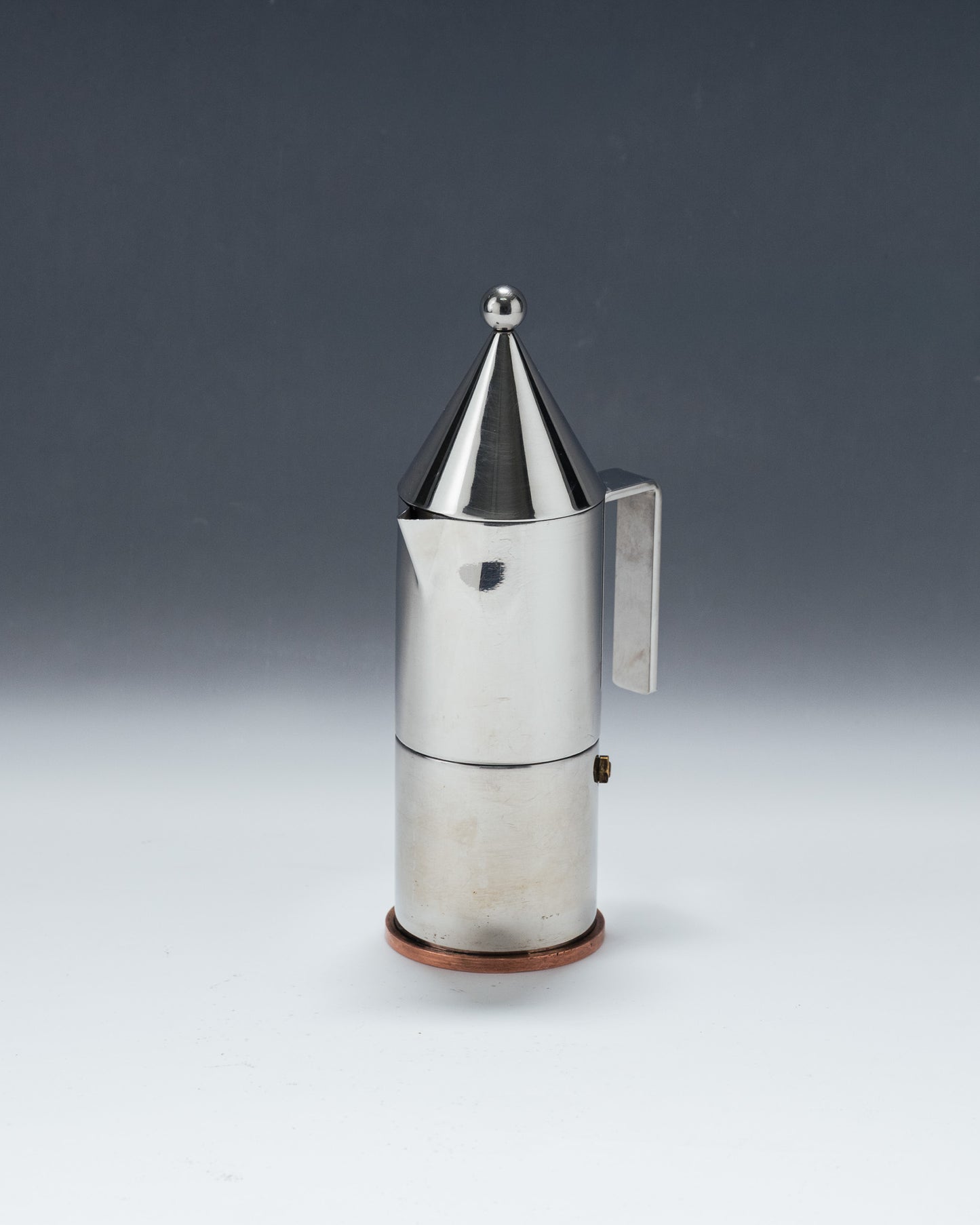 CAFETIÈRE EN MÉTAL LA CONICA, ALDO ROSSI, ALESSI, 1980s