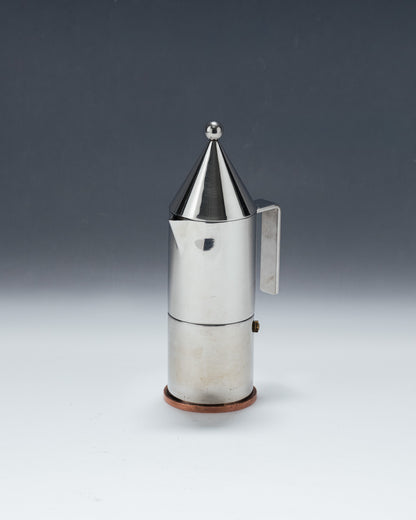 CAFETIÈRE EN MÉTAL LA CONICA, ALDO ROSSI, ALESSI, 1980s