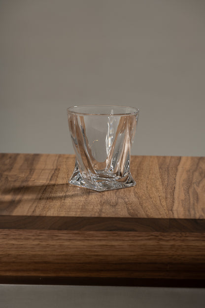 SET OF 6 QUADRO CRYSTAL WHISKEY GLASSES, 1990s