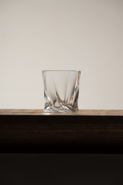 SET OF 6 QUADRO CRYSTAL WHISKEY GLASSES, 1990s