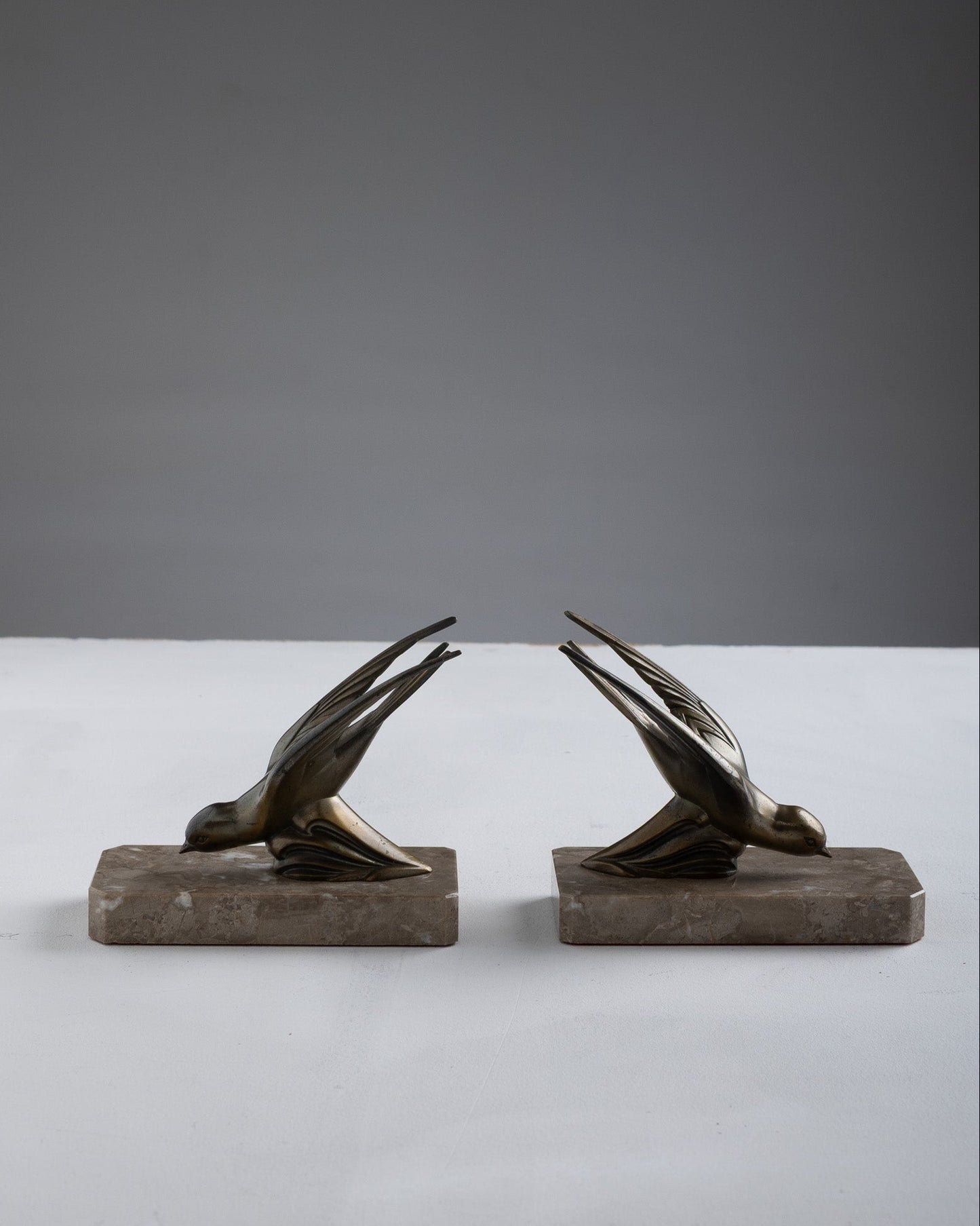 PAIR OF SWALLOW BOOKENDS, 1930s