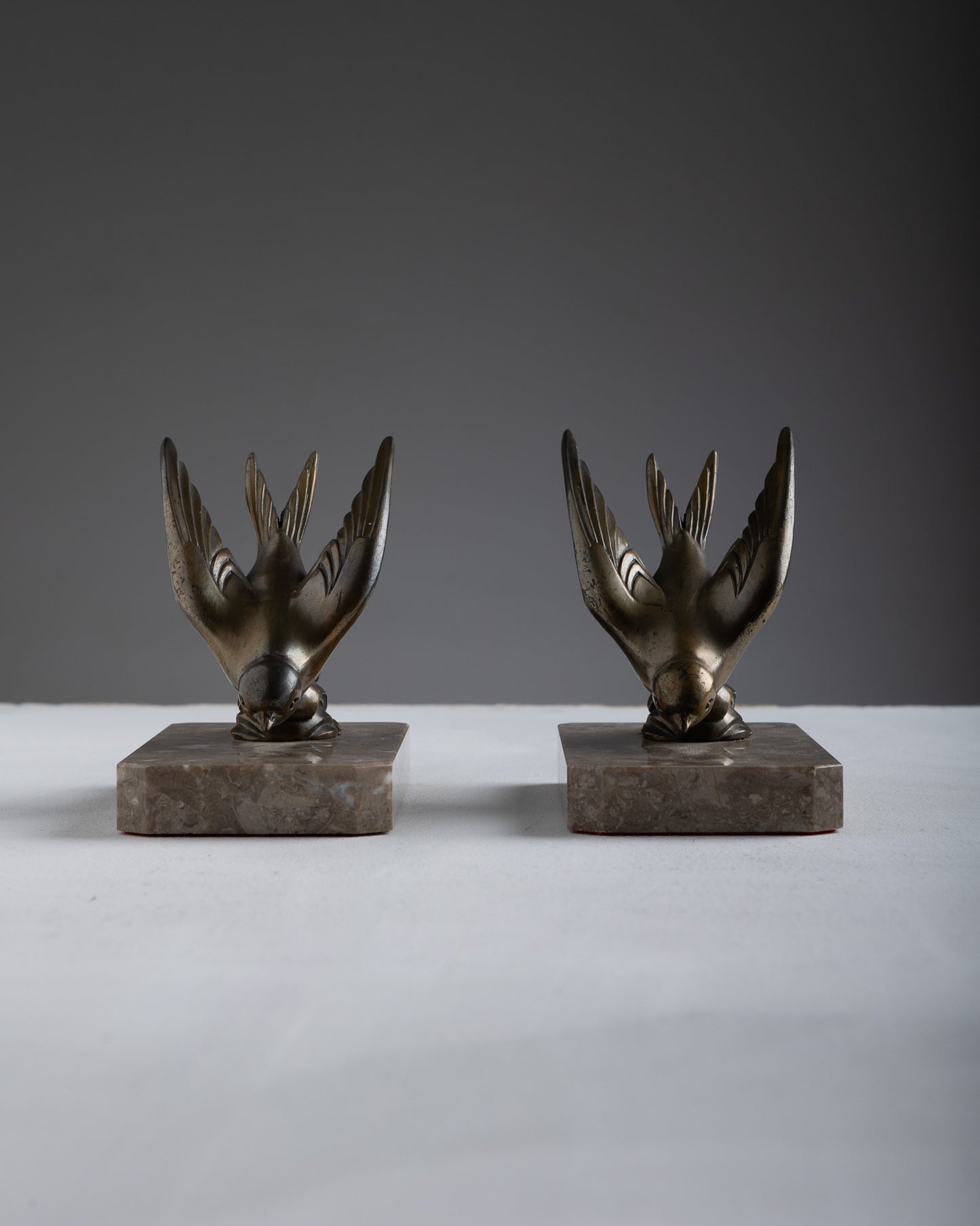 PAIR OF SWALLOW BOOKENDS, 1930s