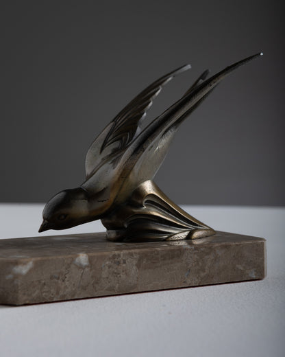 PAIR OF SWALLOW BOOKENDS, 1930s