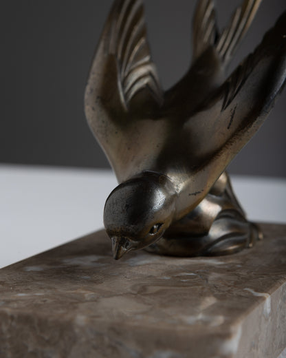 PAIR OF SWALLOW BOOKENDS, 1930s