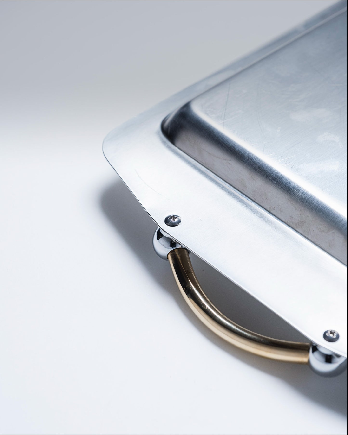 SERVICE A CAFÉ EN INOX ET LAITON, 1980s