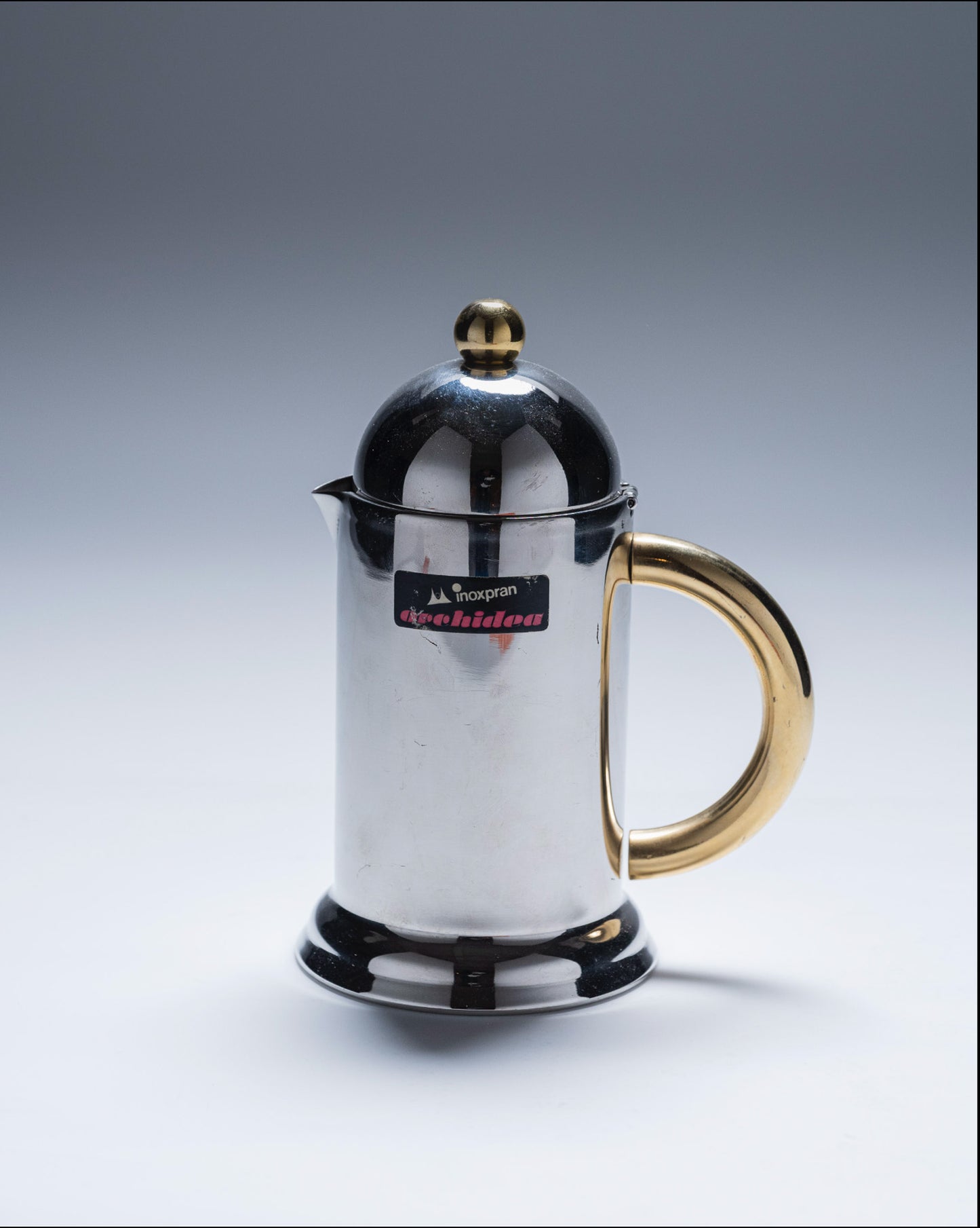 SERVICE A CAFÉ EN INOX ET LAITON, 1980s