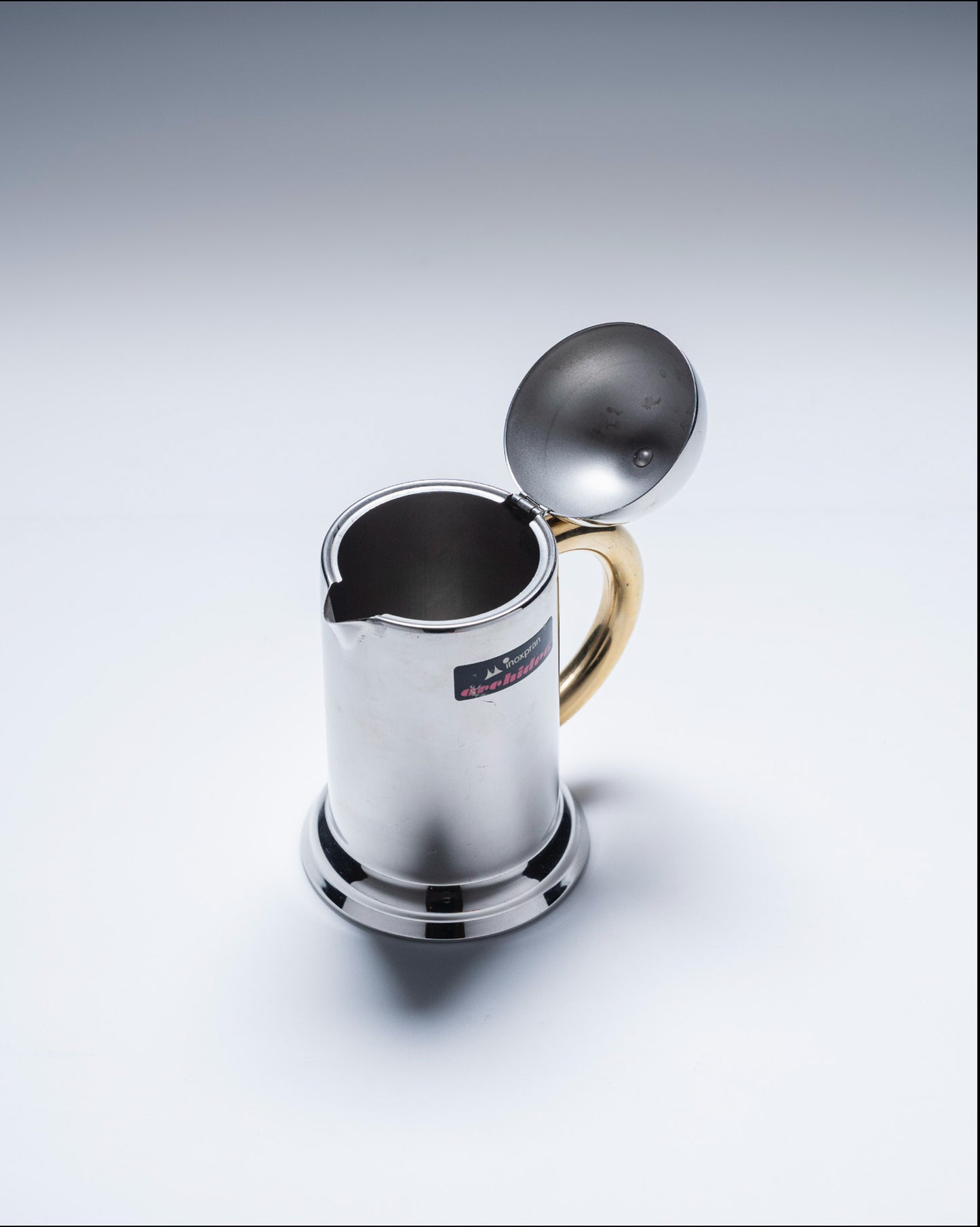 SERVICE A CAFÉ EN INOX ET LAITON, 1980s