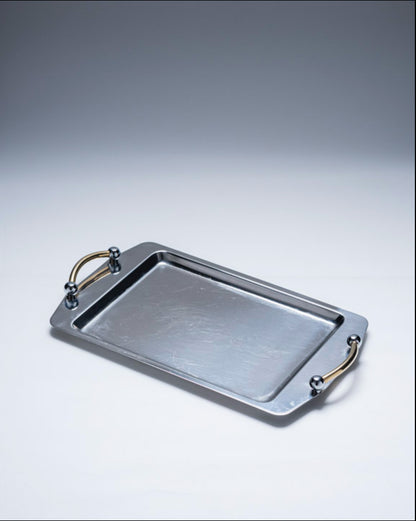 SERVICE A CAFÉ EN INOX ET LAITON, 1980s