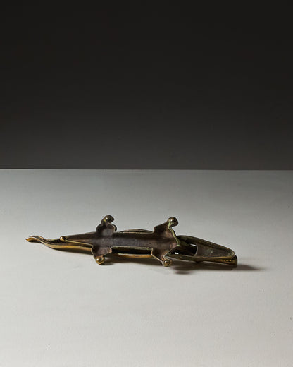 LARGE BRASS NUTCRACKER, 1960s