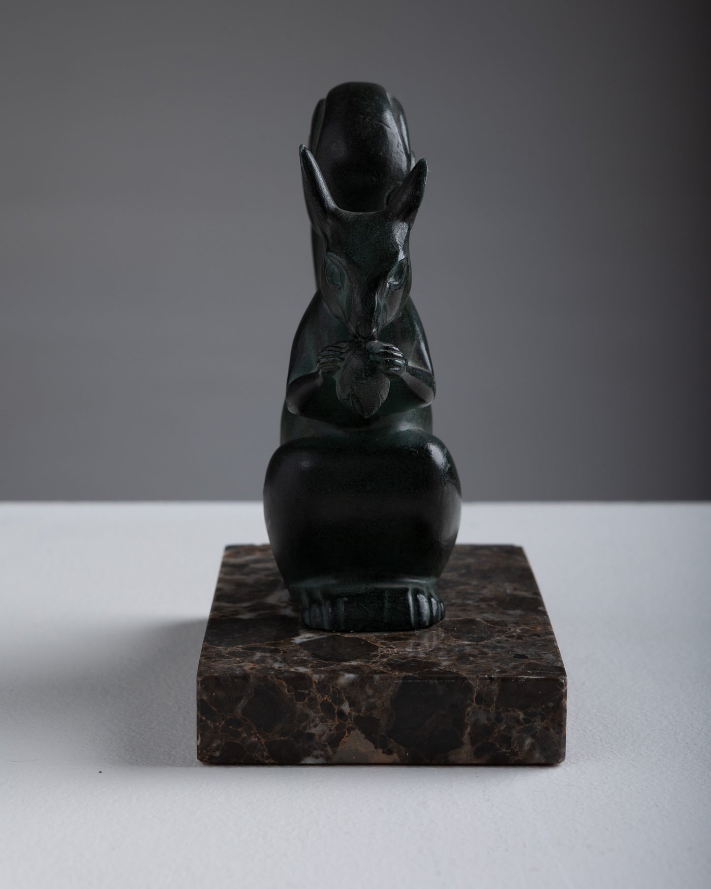 PAIR OF SQUIRREL BOOKENDS, 1930s
