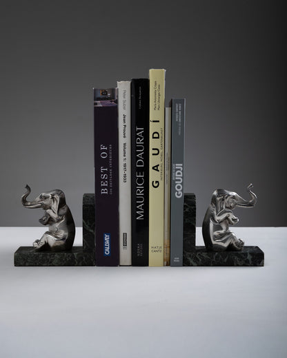 ELEPHANT BOOKENDS, 1930s