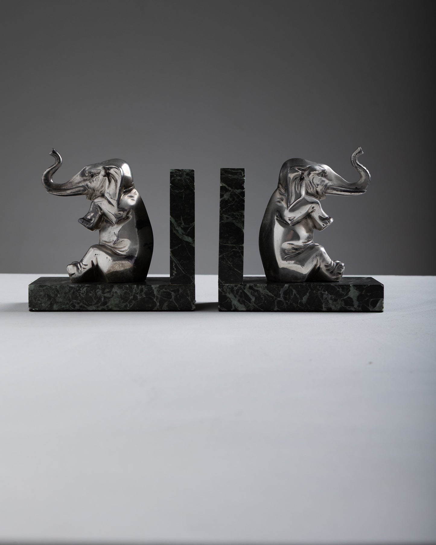 ELEPHANT BOOKENDS, 1930s