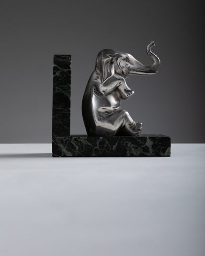 ELEPHANT BOOKENDS, 1930s