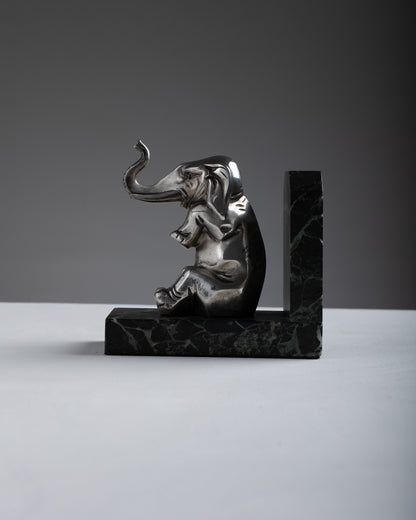 ELEPHANT BOOKENDS, 1930s