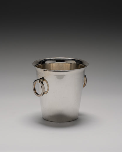 SILVER-PLATED METAL ICE BUCKET, LE CHARDON, 1950s