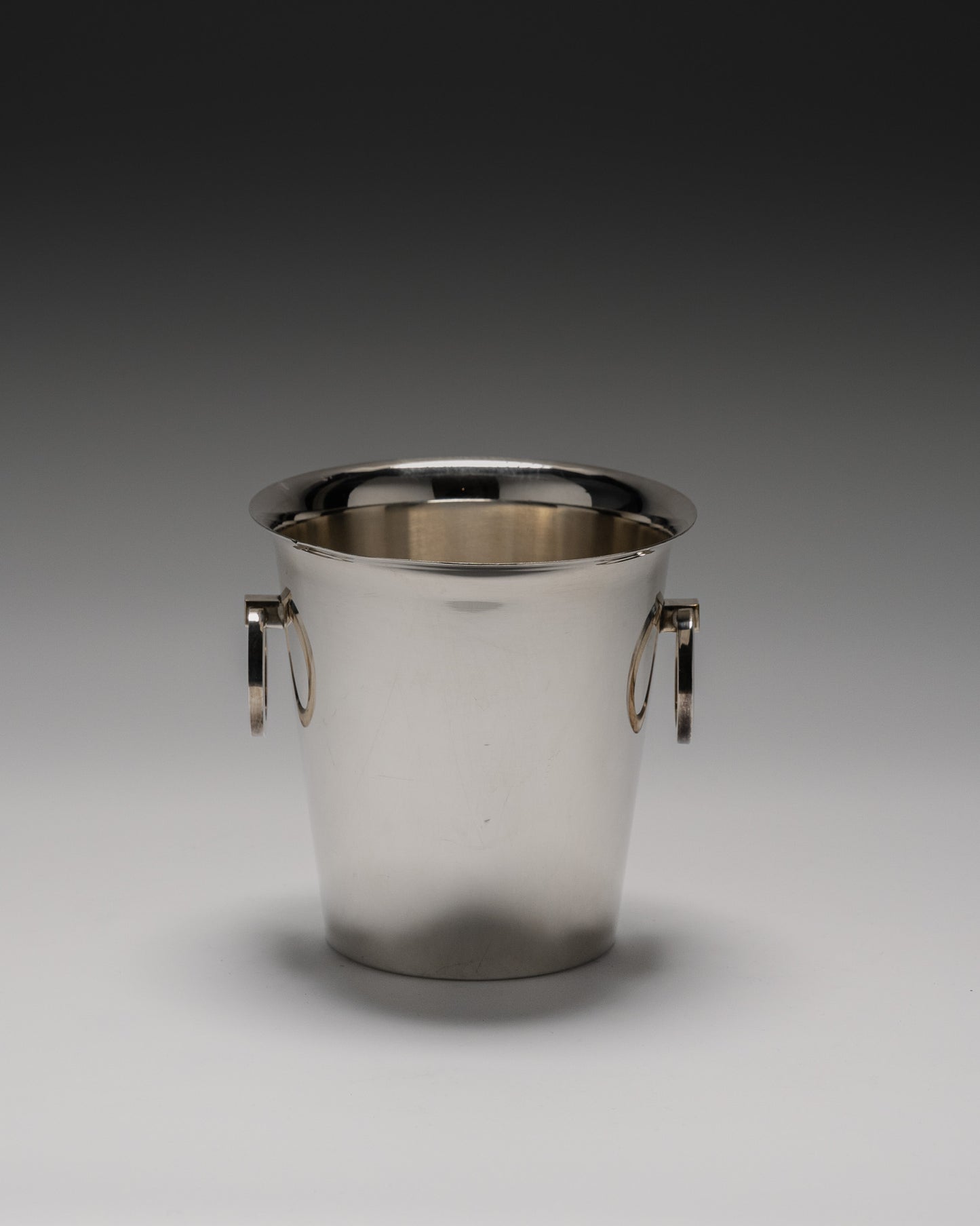 SILVER-PLATED METAL ICE BUCKET, LE CHARDON, 1950s