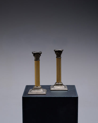 PAIR OF CORINTHIAN CANDLESTICKS, SBS SOLINGEN