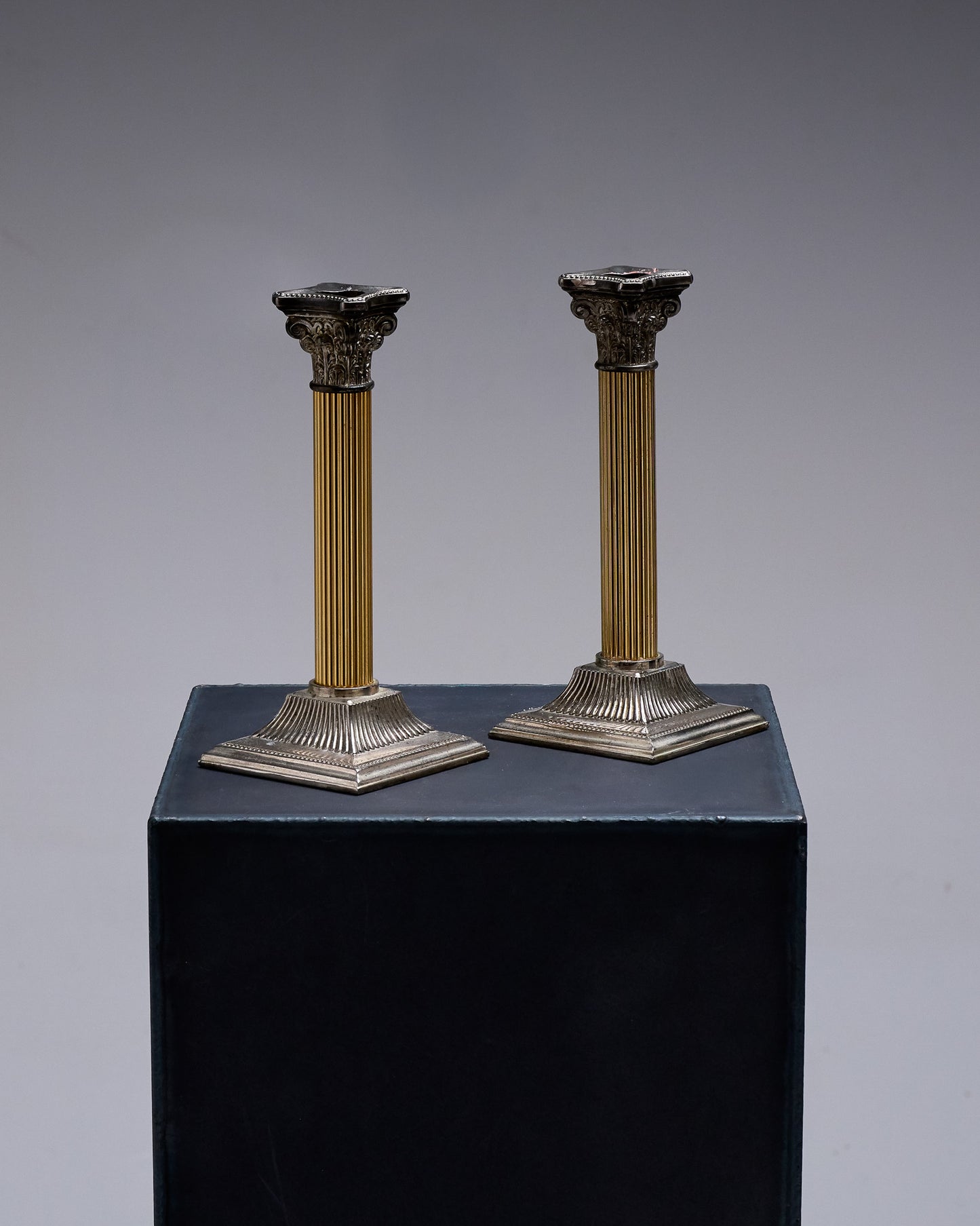 PAIR OF CORINTHIAN CANDLESTICKS, SBS SOLINGEN