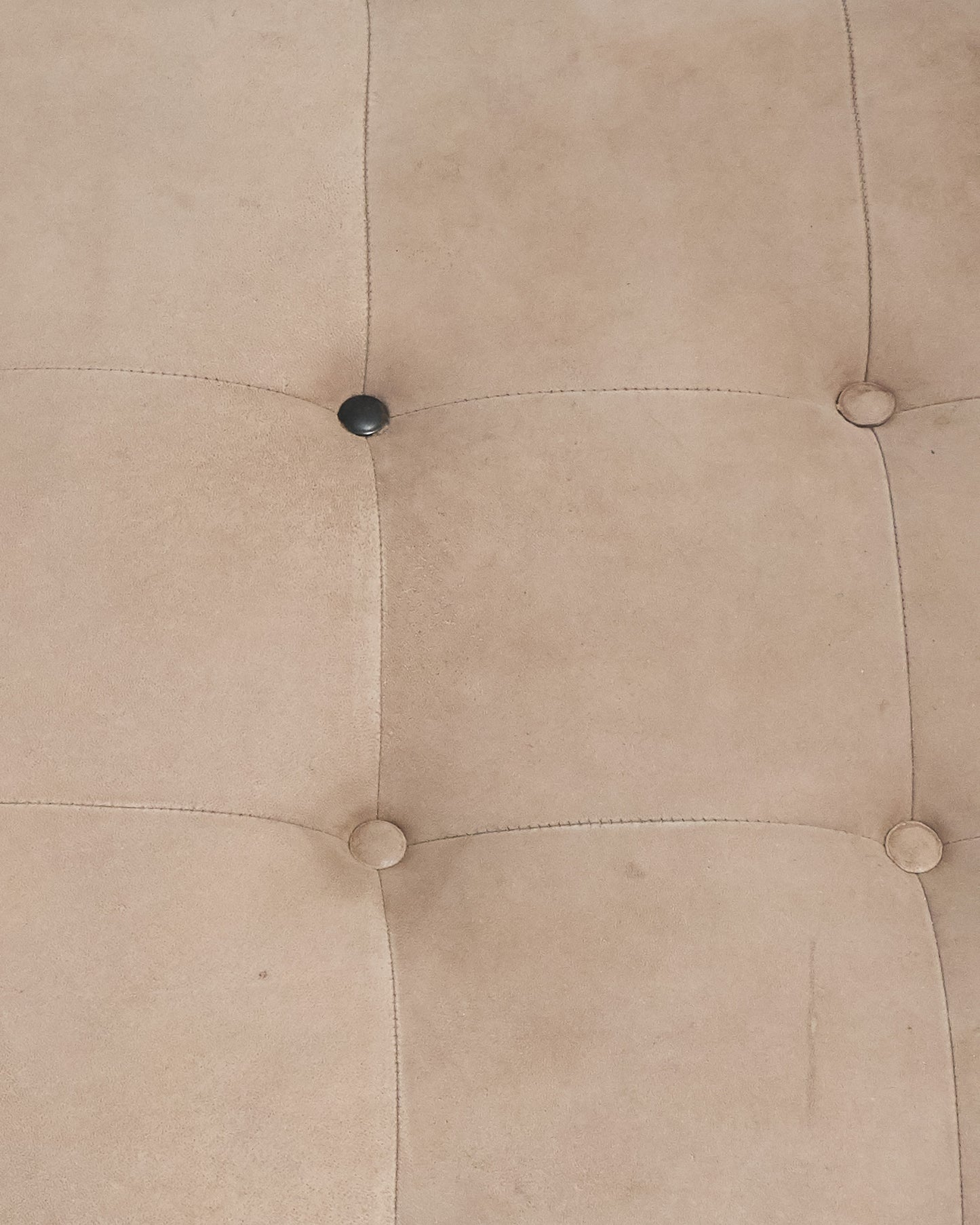 METAL AND SUEDE BENCH, 1980s