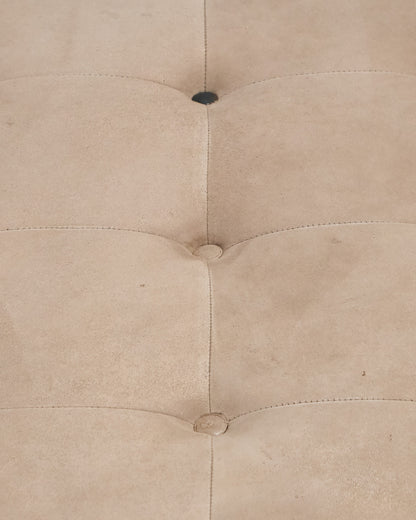 METAL AND SUEDE BENCH, 1980s