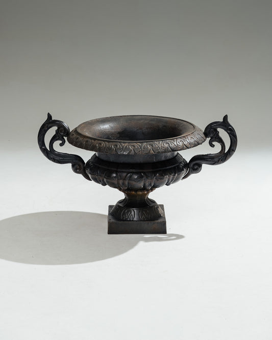  METAL PLANTER WITH HANDLES, 1910s