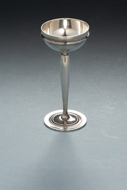 SET DE 6 COQUETIERS ART DÉCO EN MÉTAL ARGENTÉ, 1930s