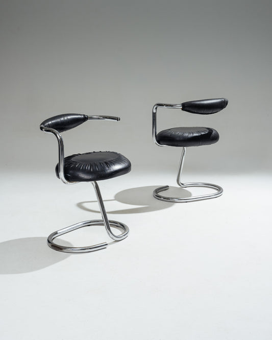 PAIR OF 'COBRA' CHAIRS, GIOTTO STOPPINO, 1970s