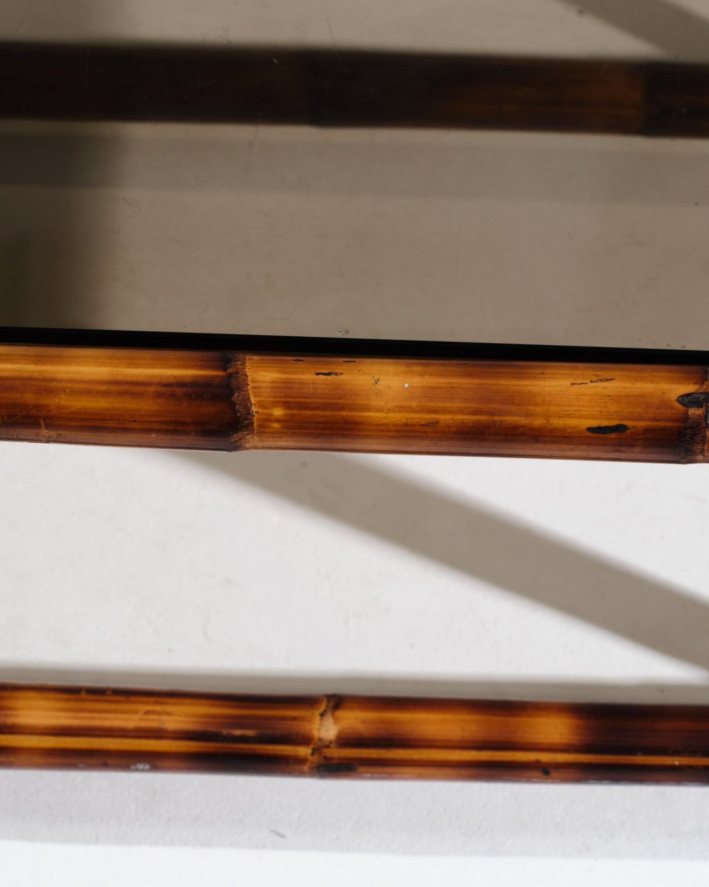 Coffee table in wood and glass, Andoux-Minet, 1950s