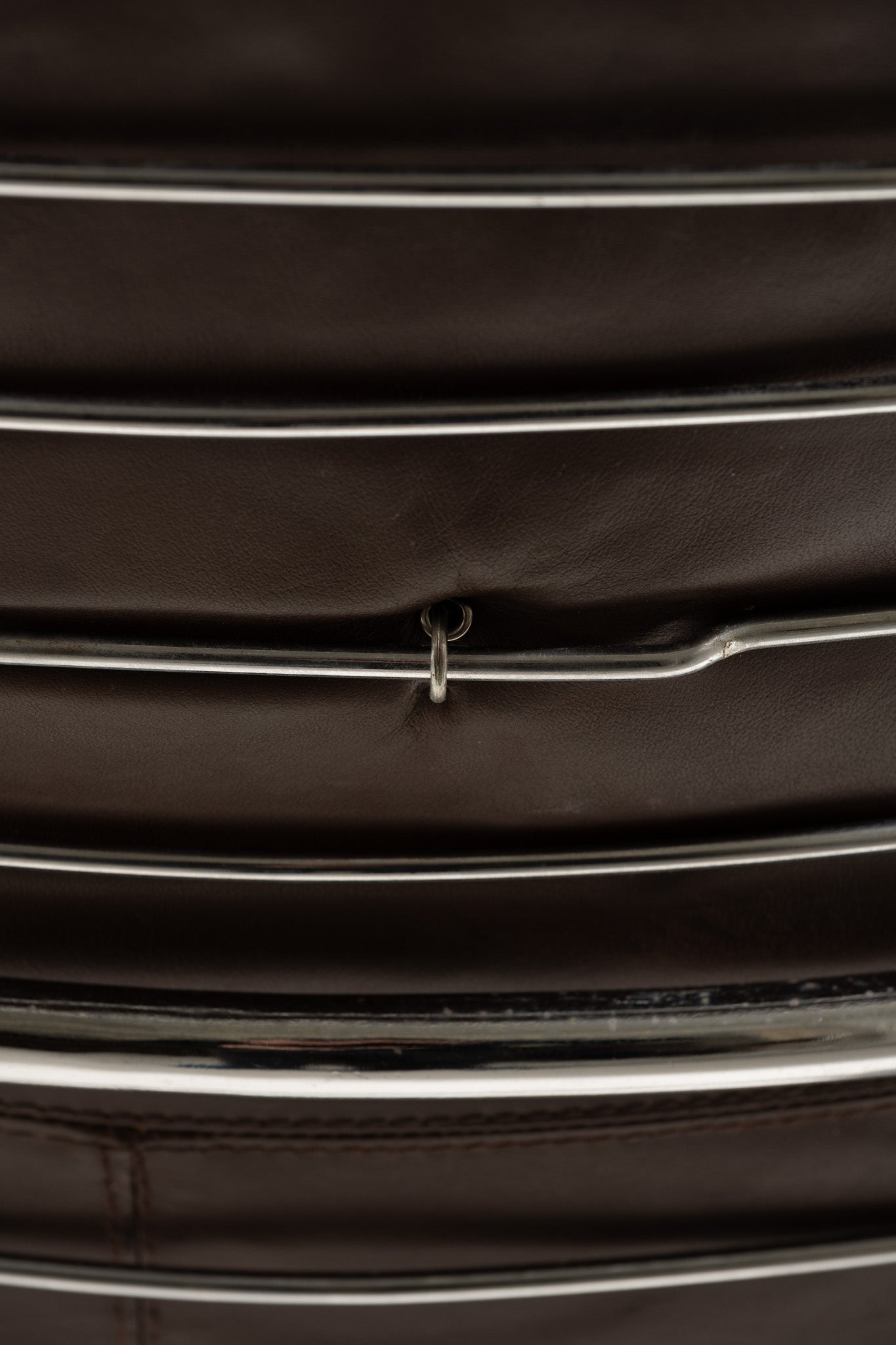 SET OF 6 STEEL AND LEATHER CHAIRS, SABRINA GASTONE RINALDI, 1970s