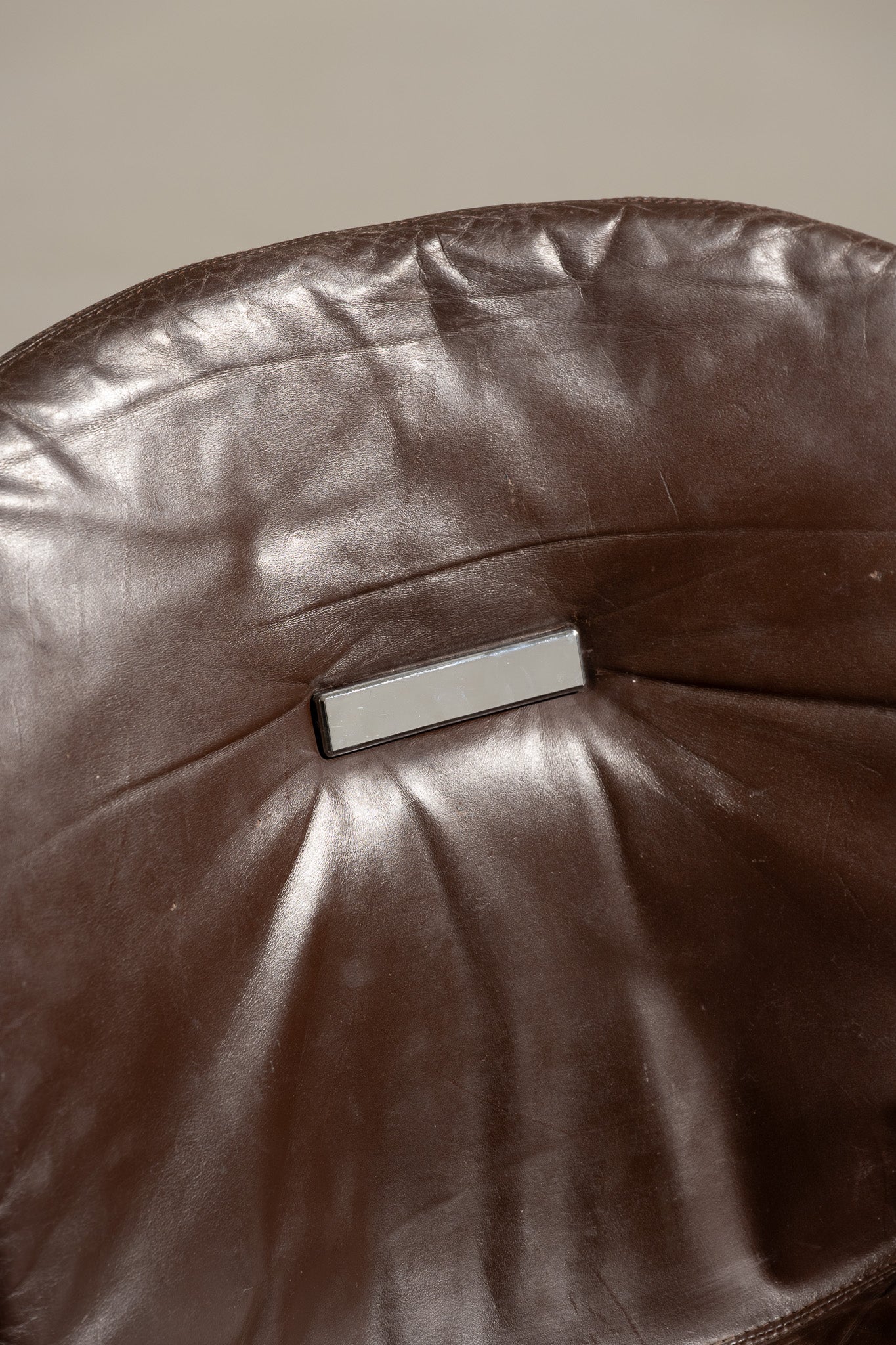 SET OF 6 STEEL AND LEATHER CHAIRS, SABRINA GASTONE RINALDI, 1970s