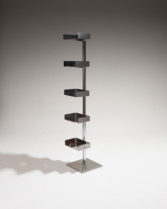 STAINLESS STEEL SHELF, CATTELAN ITALY, 1990s