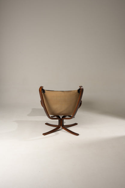 FALCON CHAIR AND OTTOMAN, S.RESSEL, 1970s