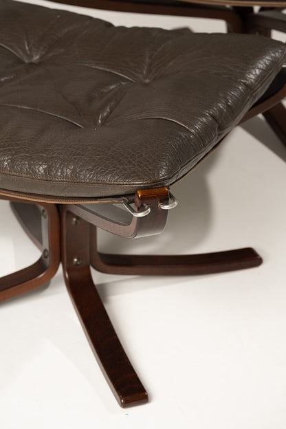 FALCON CHAIR AND OTTOMAN, S.RESSEL, 1970s