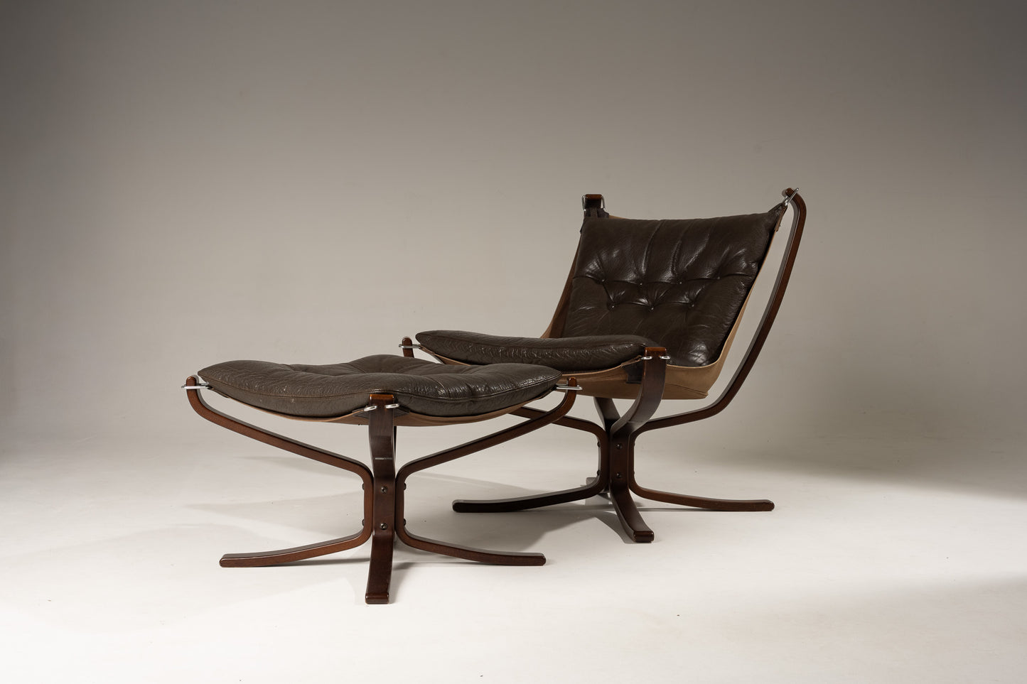 FALCON CHAIR AND OTTOMAN, S.RESSEL, 1970s