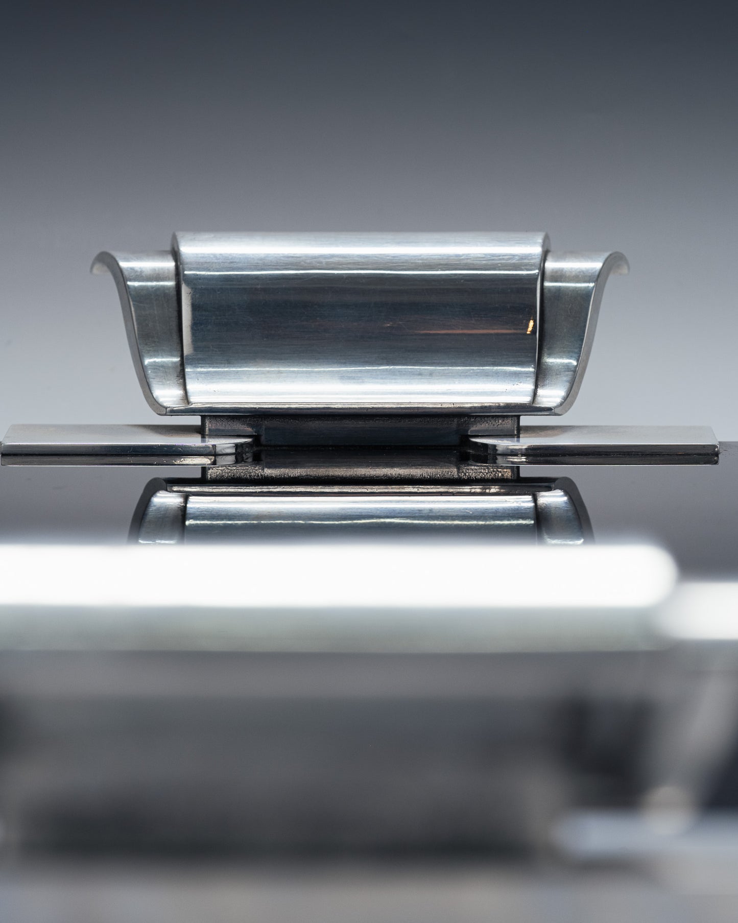 GLASS AND METAL TRAY, 1930s