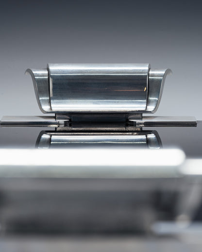 GLASS AND METAL TRAY, 1930s