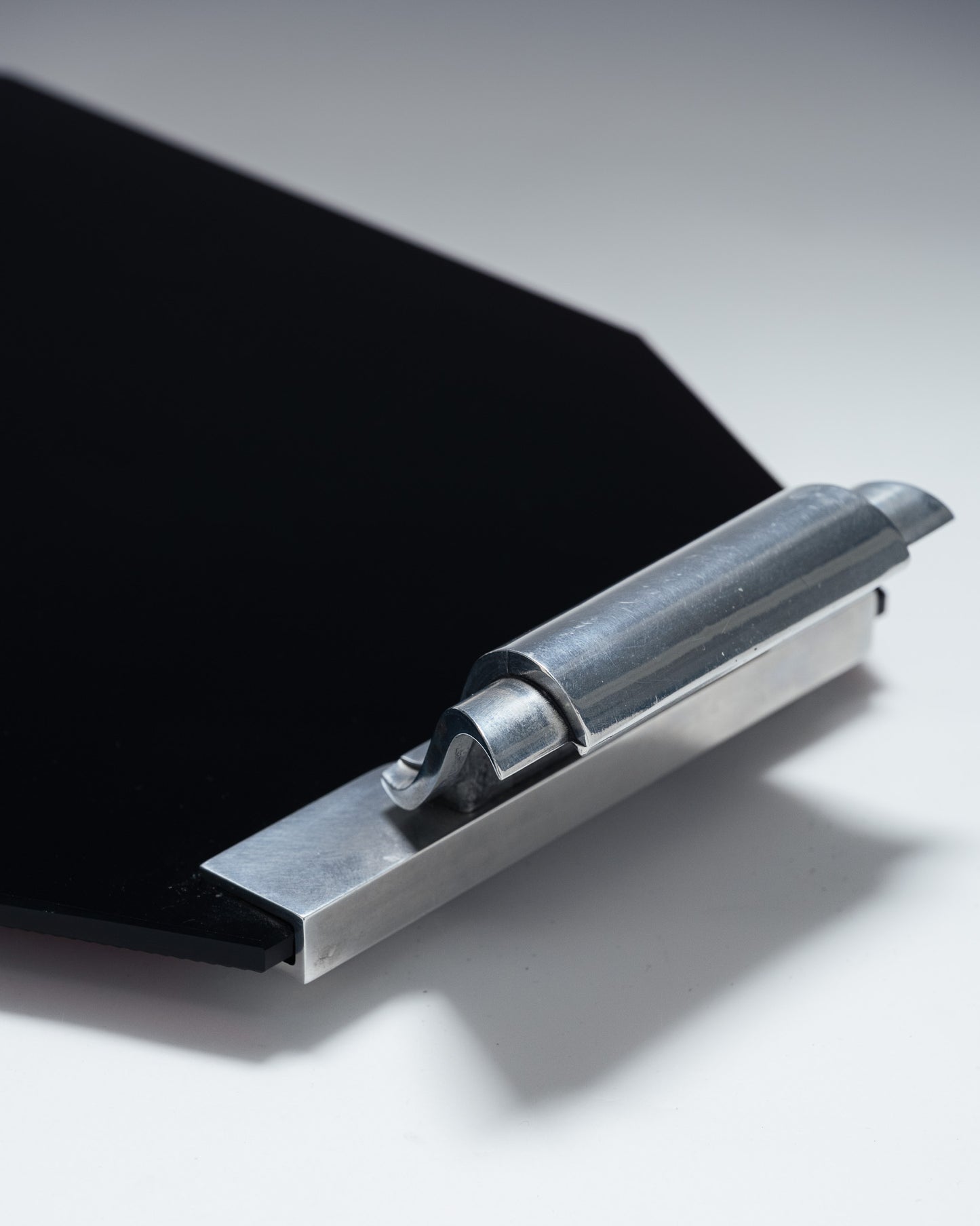 GLASS AND METAL TRAY, 1930s