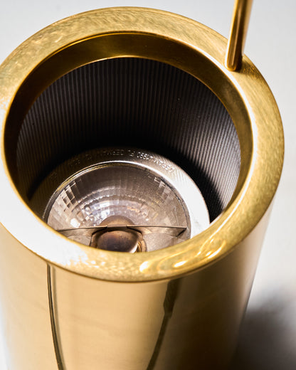 LAMPE EN LAITON, FLORIAN SCHULTZ, 1980s