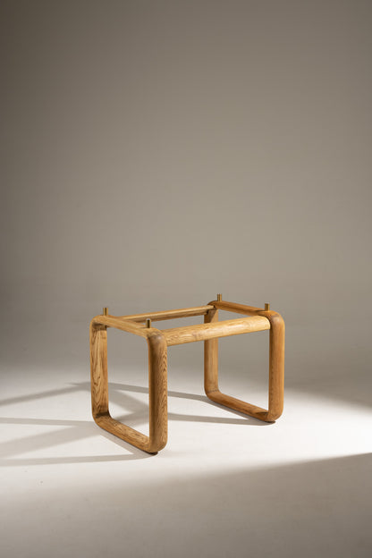 WOOD AND GLASS DESK, BURKHARD VOGTHERR FOR ROSENTHAL, 1980s