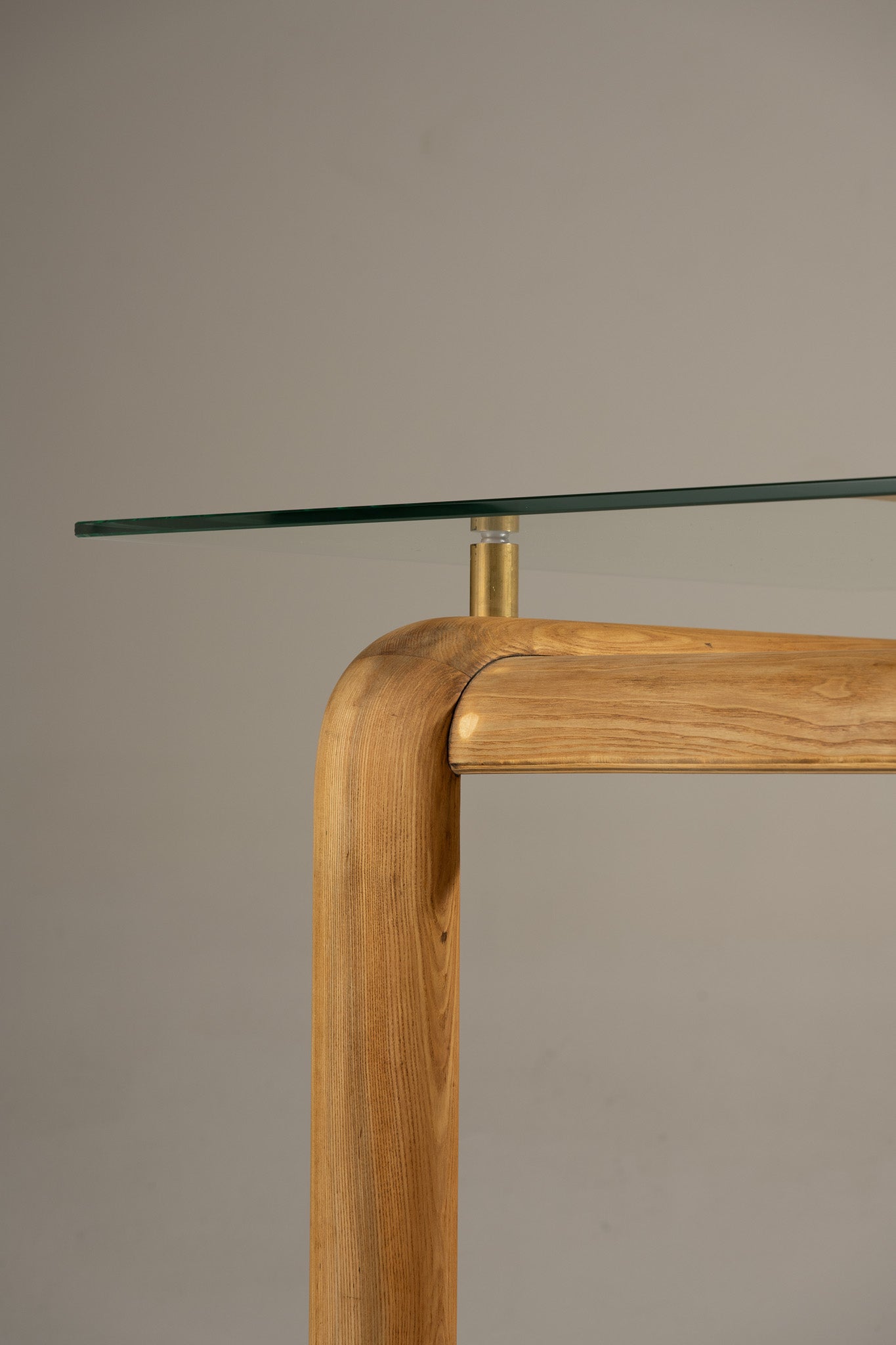 WOOD AND GLASS DESK, BURKHARD VOGTHERR FOR ROSENTHAL, 1980s